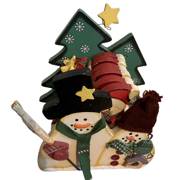 Christmas Snowman Coaster Set with Decorative Holder - Picture 6 of 6